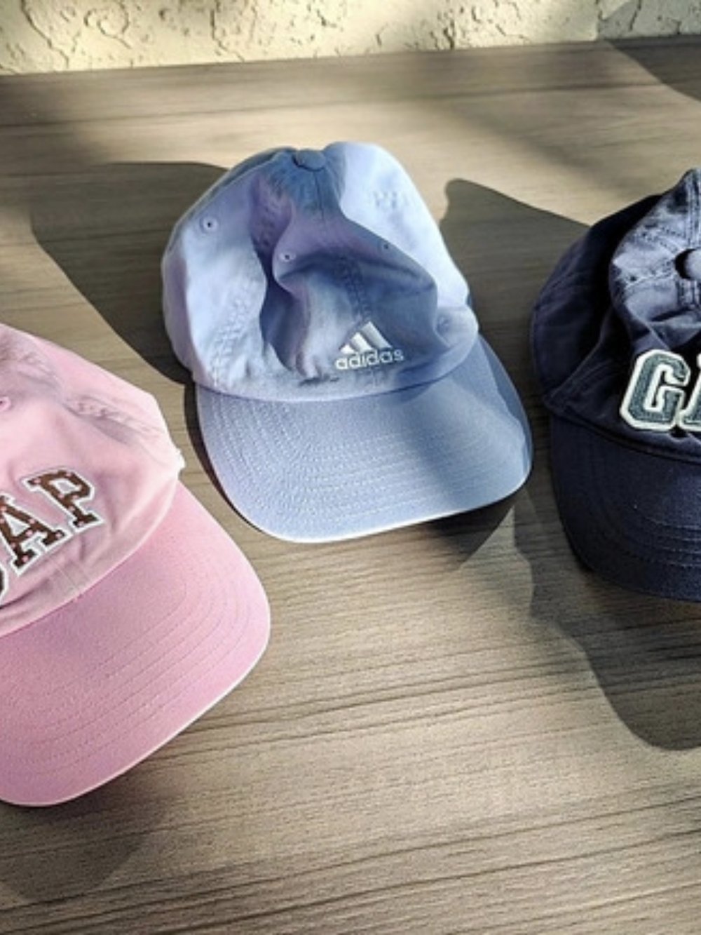 Gap and adidas Kids Cap Set in Pink & Blue